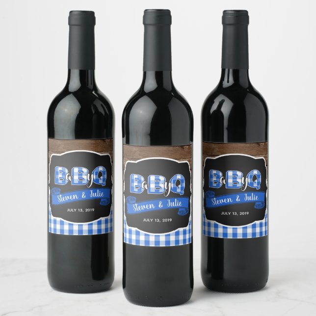 Etiqueta Para Botella De Vino Etiqueta del frasco de vino de Baby Q - Azul (Botellas)