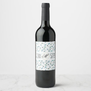 Etiqueta Para Botella De Vino Etiqueta del frasco de vino de la Pascua Tiempo de