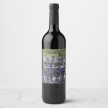 Etiqueta del frasco de vino de Lavender
