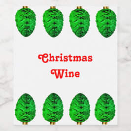 Etiqueta Para Botella De Vino Etiqueta del frasco de vino de los navidades