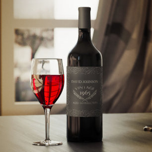 Etiqueta Para Botella De Vino Etiqueta del vino de cumpleaños - Edad a la perfe