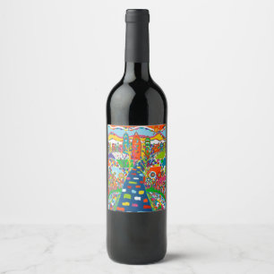 Etiqueta Para Botella De Vino Etiqueta del vino de Philadelphia o de la botella