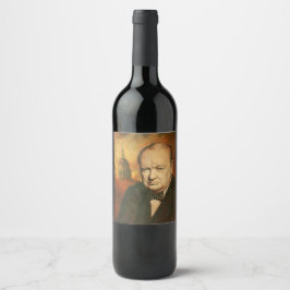 Etiqueta Para Botella De Vino Etiqueta del vino de Winston Churchill