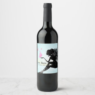 Etiqueta Para Botella De Vino ETIQUETA DEL VINO - Frutas y mariposas