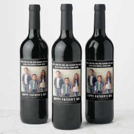 Etiqueta Para Botella De Vino Etiqueta divertida de botellas de vino del Día del