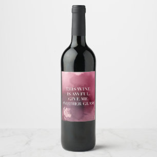 Etiqueta Para Botella De Vino Etiqueta divertida de "Vino Terrible" inspirada en