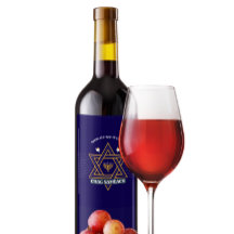 Etiqueta elegante de botella de vino de Hanukkah c