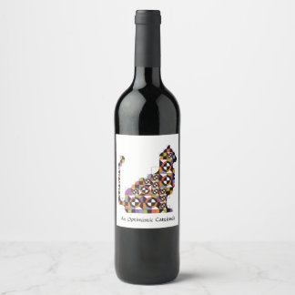 Etiqueta Para Botella De Vino Etiqueta moderna colorida del vino del modelo del