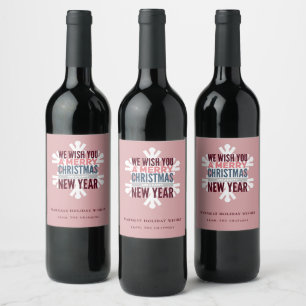 Etiqueta Para Botella De Vino Etiqueta moderna de tipografía colorida de vacacio