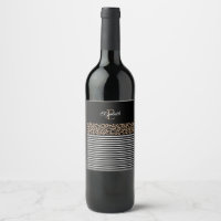 Etiqueta moderna de vino de impresión de leopardo 