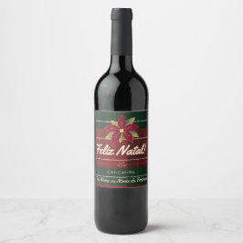 Etiqueta Para Botella De Vino Etiqueta para Garrafa de Natal Xadrez Clássico