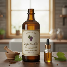 Etiqueta Para Botella De Vino Etiqueta personalizada de aceite de semilla de uva
