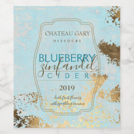 Etiqueta Para Botella De Vino Etiqueta personalizada de faux gold casero