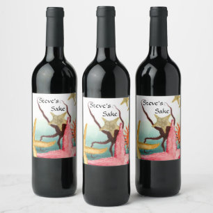Etiqueta Para Botella De Vino Etiqueta personalizada de sushi de vino de arroz c