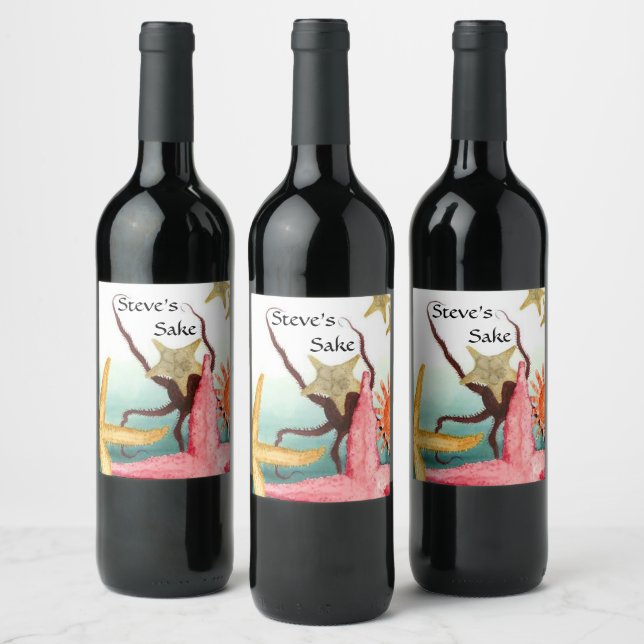 Etiqueta Para Botella De Vino Etiqueta personalizada de sushi de vino de arroz c (Botellas)