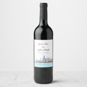 Etiqueta Para Botella De Vino Etiqueta personalizada de vino de la línea aérea d