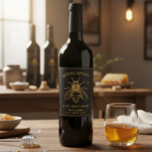 Etiqueta Personalizada de Vino de Miel Casero