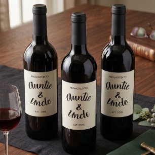 Etiqueta Para Botella De Vino Etiqueta Personalizada de Vino para Tía y Tío