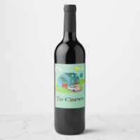 Etiqueta retro de vino de casa suburbana