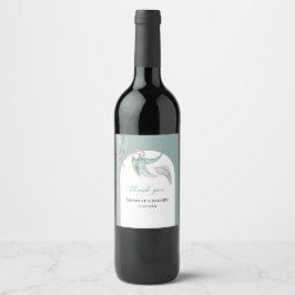 Etiqueta Para Botella De Vino Eucalipto Exótico Artístico Acuarela Floral