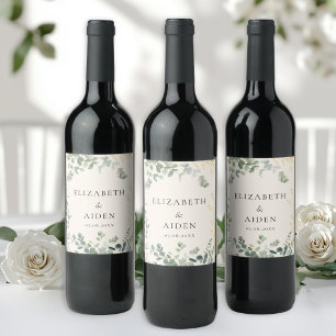 Etiqueta Para Botella De Vino Eucalyptus Boda