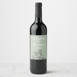 Etiqueta Para Botella De Vino Eucalyptus deja tema