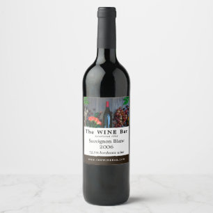 Etiqueta Para Botella De Vino Exhibidor de botellas de vino, bar de vinos/viníco