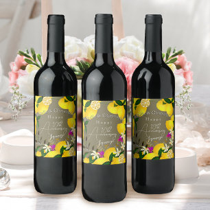 Etiqueta Para Botella De Vino Exprimir limón