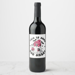 Etiqueta Para Botella De Vino Famoso Fiesta de Halloween "Esto es una hoja de bo