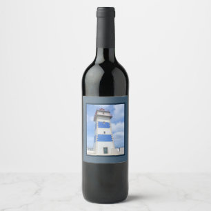 Etiqueta Para Botella De Vino Faro acuarela