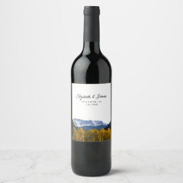 Etiqueta Para Botella De Vino Favor de la boda de Telluride
