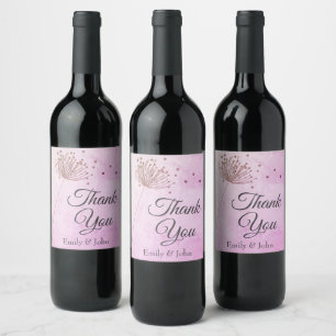 Etiqueta Para Botella De Vino Favoritos de botella de vino de agradecimiento
