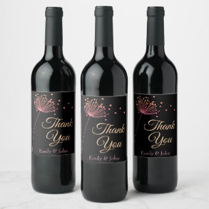 Etiqueta Para Botella De Vino Favoritos de botella de vino de agradecimiento