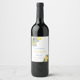 Etiqueta Para Botella De Vino Favoritos de citrus caseros Limoncello Lemon Weddi