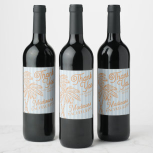 Etiqueta Para Botella De Vino Favoritos de Despedida de Soltera Playa Pastel de