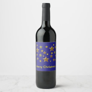 Etiqueta Para Botella De Vino Felices Navidad