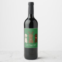 Felices Pawlidays Luces de Navidades Goldendoodle