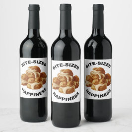 Etiqueta Para Botella De Vino Felicidad al tamaño de las cometas Profiteroles