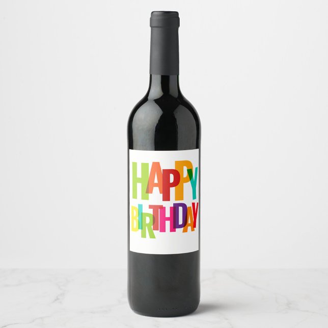 Etiqueta Para Botella De Vino Feliz cumpleaños (Happy Birthday Wine Labels!)