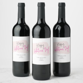 Etiqueta Para Botella De Vino Feliz Día de Galentine