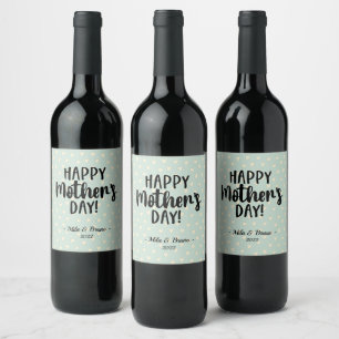 Etiqueta Para Botella De Vino Feliz Día de la Madre