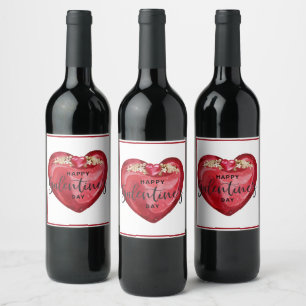 Etiqueta Para Botella De Vino Feliz Día de las Galentinas