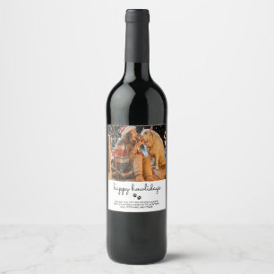 Etiqueta Para Botella De Vino Feliz Día de los Alumnos Mascota Foto Etiqueta de 