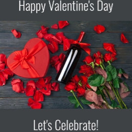 Etiqueta Para Botella De Vino Feliz Día de San Valentín