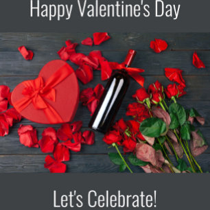 Etiqueta Para Botella De Vino Feliz Día de San Valentín