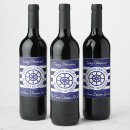 Etiqueta Para Botella De Vino Feliz Jubilación Deja que tus Sueños se Hagan a la
