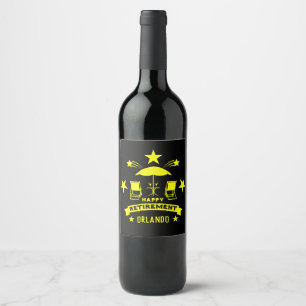Etiqueta Para Botella De Vino Feliz Jubilación Laboral