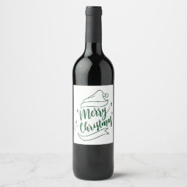Etiqueta Para Botella De Vino Feliz Navidad
