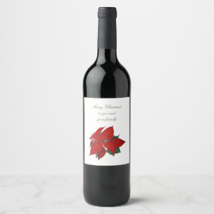 Etiqueta Para Botella De Vino Feliz Navidad a ti y a tu familia