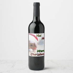 Etiqueta Para Botella De Vino Feliz Navidad Santa Claus